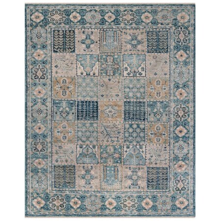 Safavieh 8 x 10 ft. Samarkand Traditional Hand Knotted Rectangle Rug Blue & Beige SRK124M-8